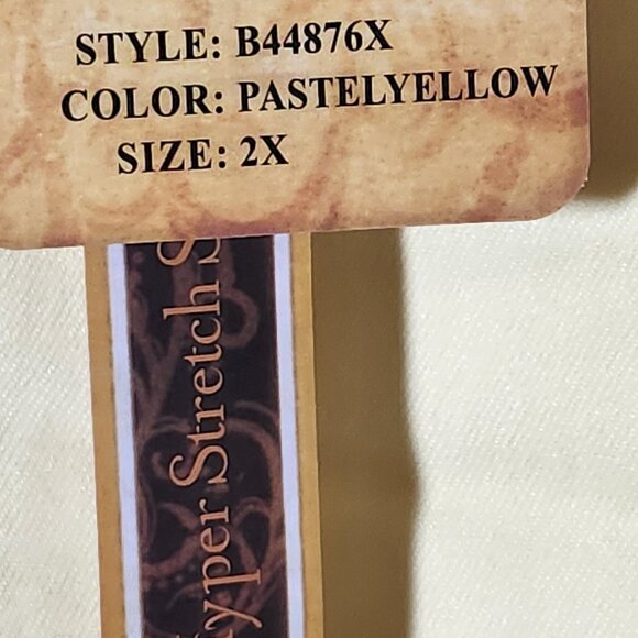 Hybrid & Co. Women's Plus Size 2X Yellow Shaping Hyper Stretch Bermuda Shorts - Picture 2 of 4